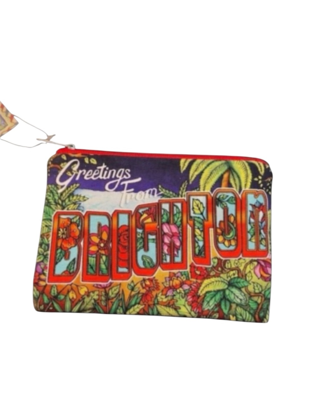 BRIGHTON “Welcome to Paradise” Postcard Make-up Bag NWT — SUPER FUN!!!